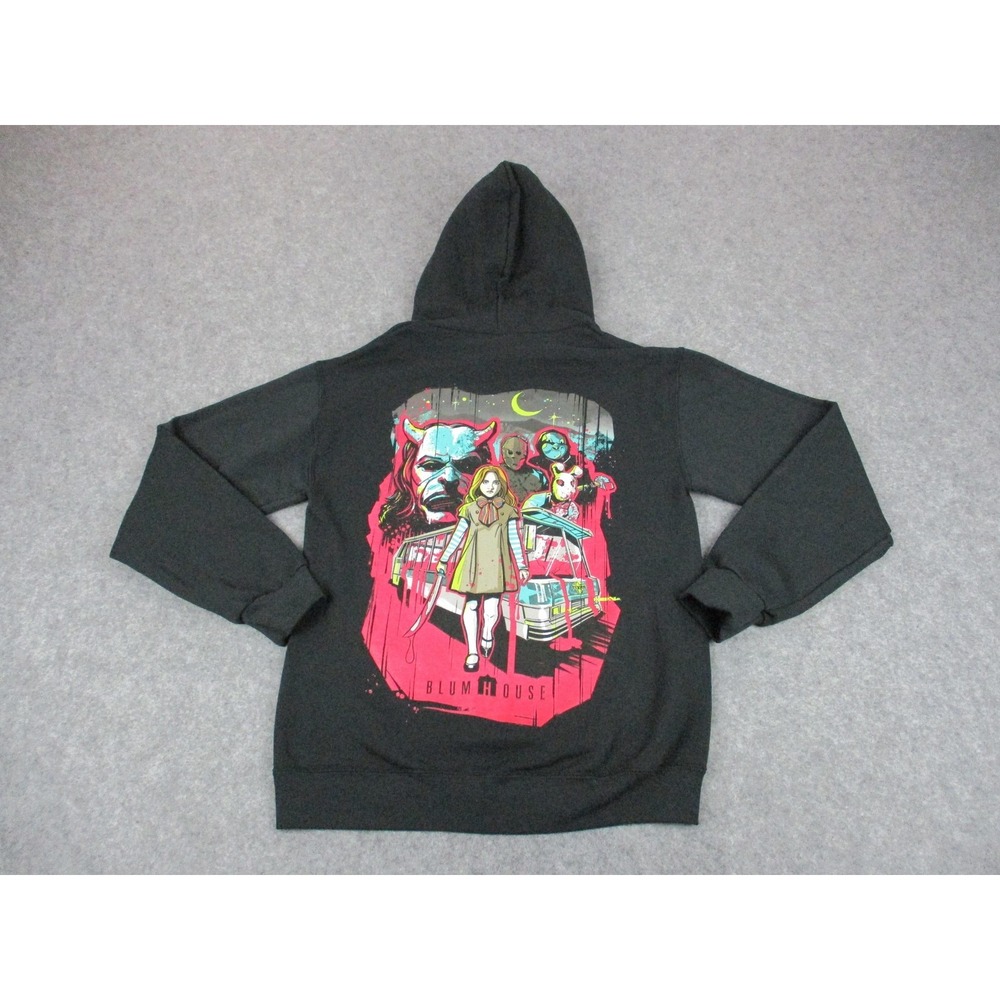 Halloween Horror Nights Hoodie Mens Small Black Universal Studios Blumhouse '25
